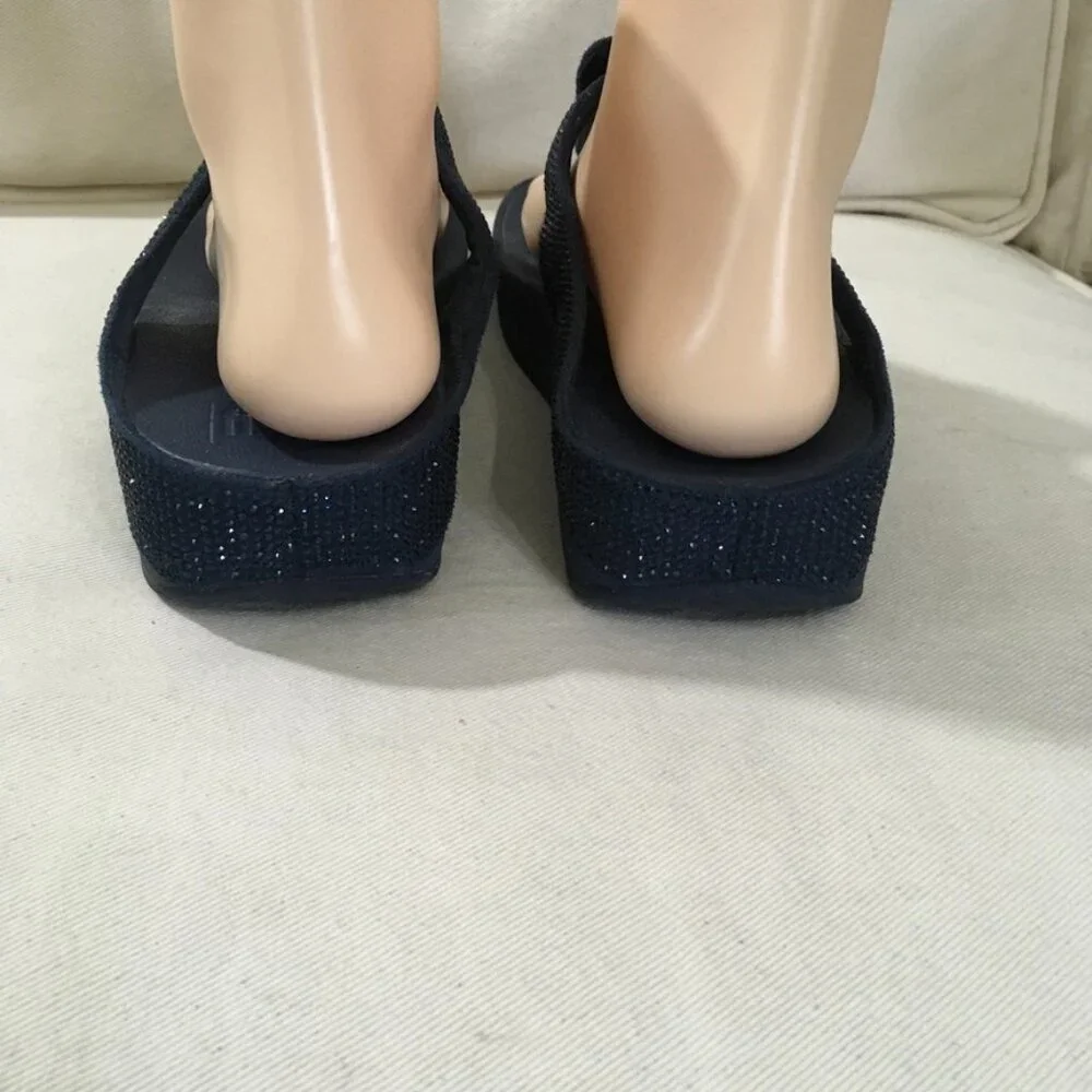 Fitflop LuLu Blue Glitz Sandal